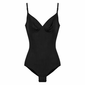 Heist Black Bodysuit Shapewear Sculpting Control Adjustable Strap Body Shaper L